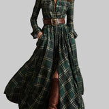Elena - Camisa-vestido a cuadros