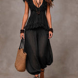 Conjunto Crni Boemski V-Izrez