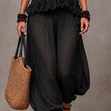 Conjunto Crni Boemski V-Izrez