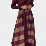 Vestido Camisa Largo a Rayas con Cintura