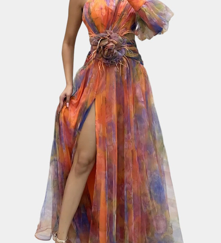 Teodora Vestido Maxi Asimétrico