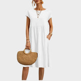Ankica - Vestido simple con bolsillos