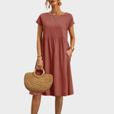 Ankica - Vestido simple con bolsillos