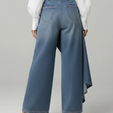Lada - Pantalones de denim anchos con botones