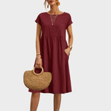 Ankica - Vestido simple con bolsillos