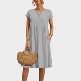 Ankica - Vestido simple con bolsillos