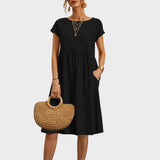 Ankica - Vestido simple con bolsillos