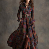 Elena - Camisa-vestido a cuadros