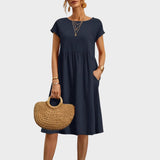 Ankica - Vestido simple con bolsillos