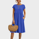 Ankica - Vestido simple con bolsillos