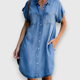 Paulina – Vestido de denim moderno y elegante para cualquier ocasión