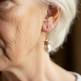 Pendientes vintage de hilo de oro