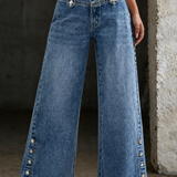 Mia | Jeans de Cintura Alta con Aberturas