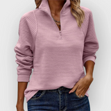 Nina - Camiseta elegante con media cremallera