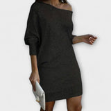 Jéssica – Vestido Brillante con Hombros Descubiertos