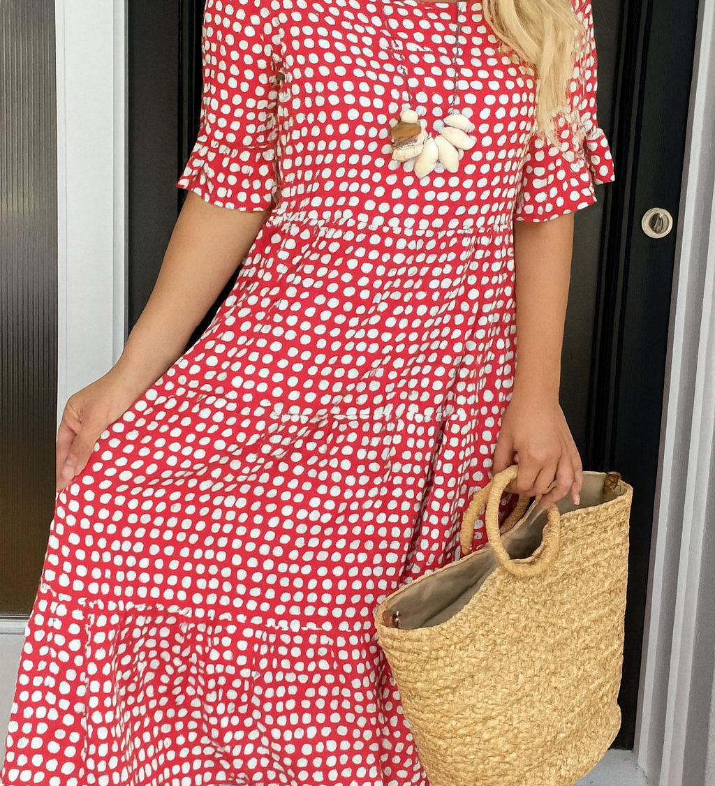 Lea – Elegancia boho con lunares