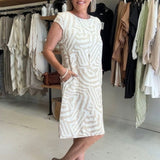 Avanille - Vestido de verano con escote redondo
