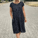 Avanille - Vestido de verano con escote redondo
