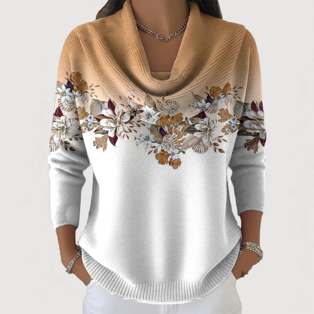 Alba | Suéter floral con cuello