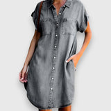 Paulina – Vestido de denim moderno y elegante para cualquier ocasión