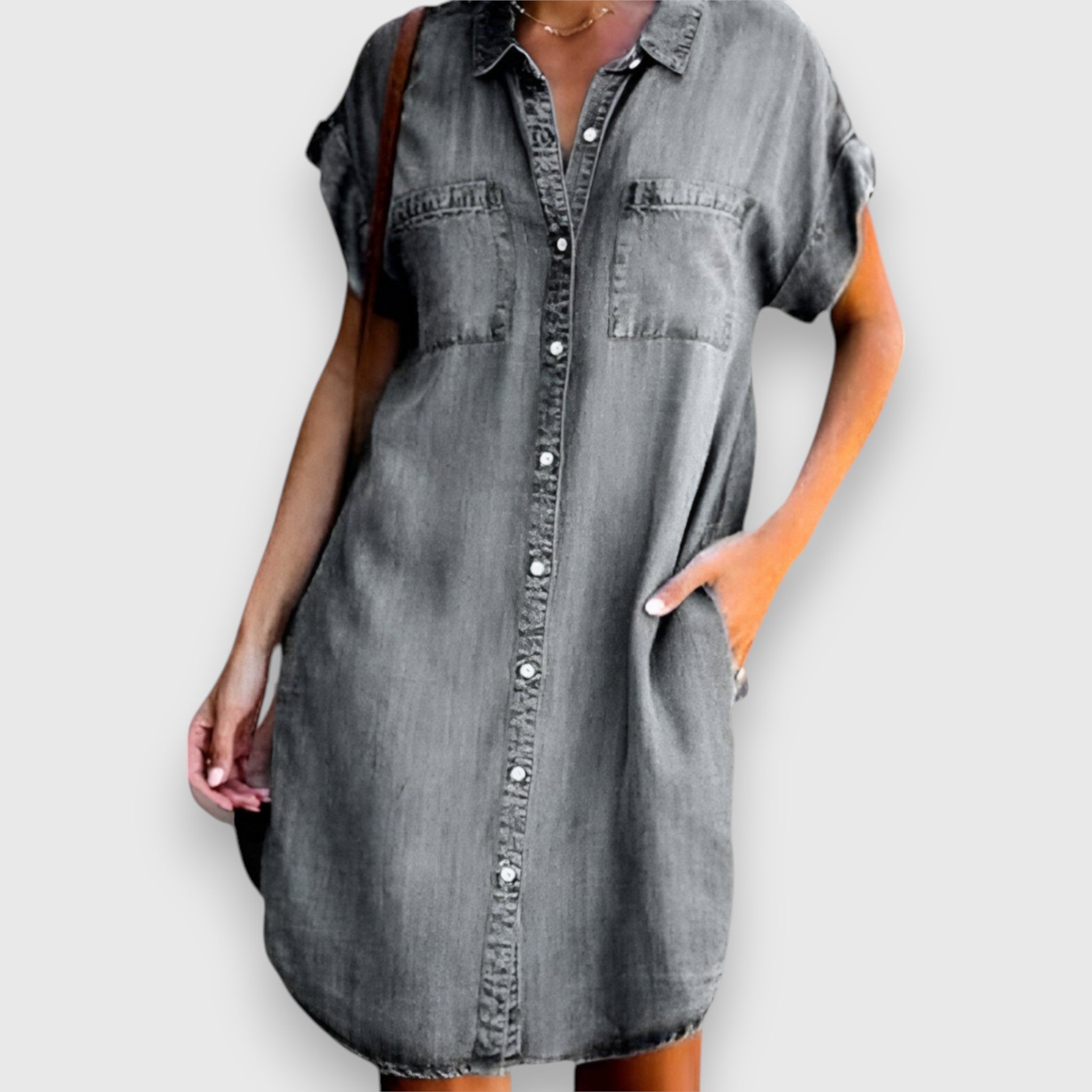 Paulina – Vestido de denim moderno y elegante para cualquier ocasión