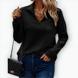 Nina - Camiseta elegante con media cremallera