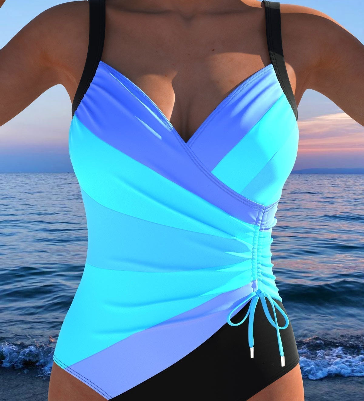 Greta | Traje de baño de lujo con motivo multicolor