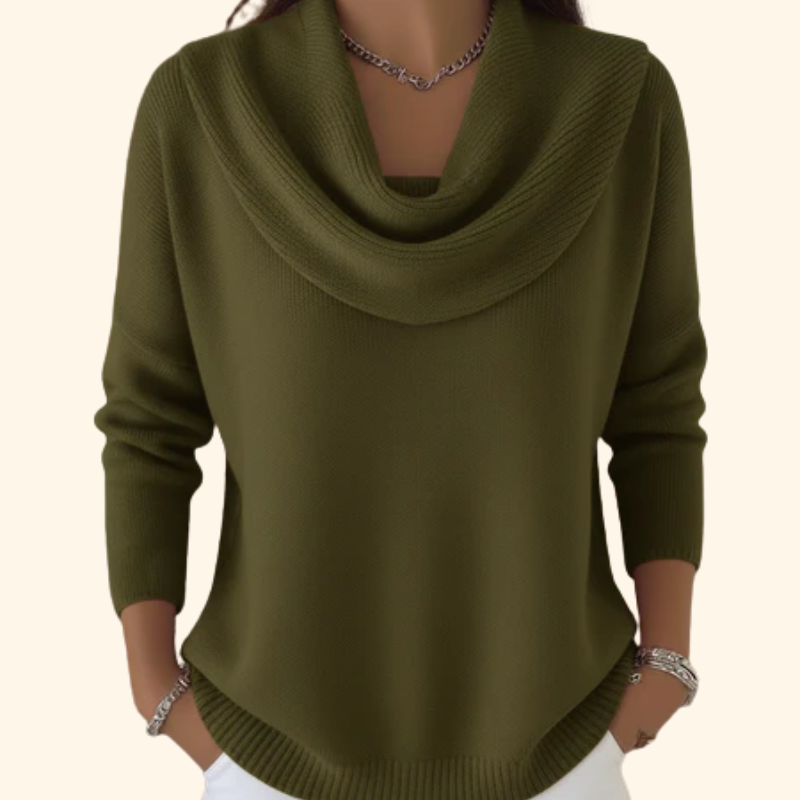 Julia | Suéter con Cuello Drapado