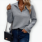 Nina - Camiseta elegante con media cremallera