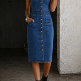 Indira | Vestido de Jeans con Botones