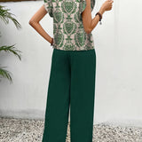 Amelia | Conjunto de dos piezas Paisley Elegante