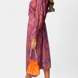 Ema - Maxi Vestido con Escote en V y Nudo Frontal