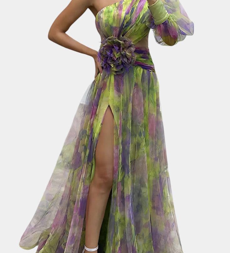 Teodora Vestido Maxi Asimétrico