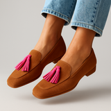 Rosa | Mocasines de ante