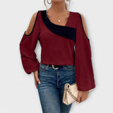 Marina – Blusa elegante con escote cuadrado moderno