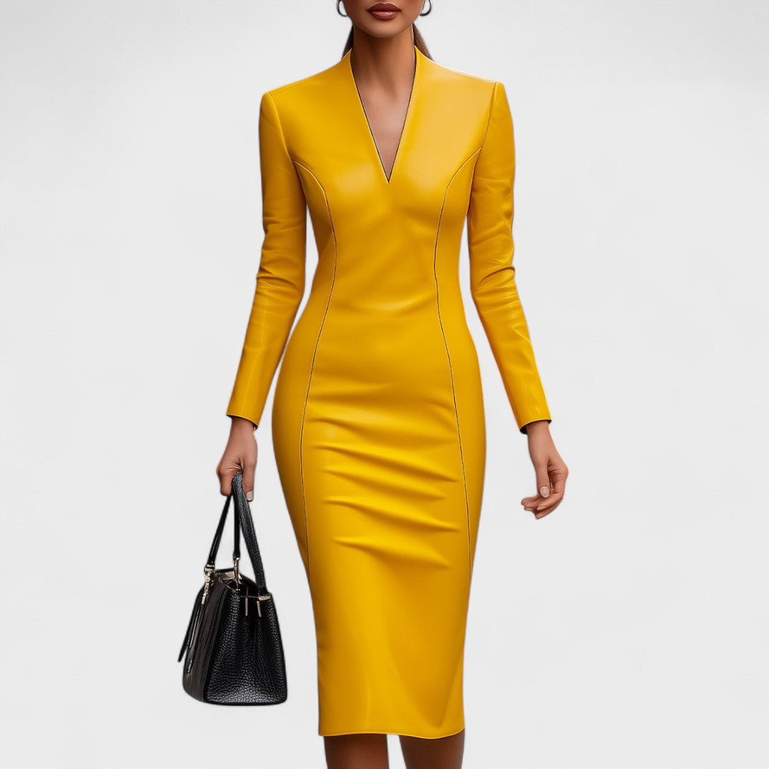 Lada - Vestido ajustado de ecopiel