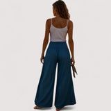 Merete - Pantalones de tiro alto
