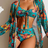 Glenda | Bikini con falda floral