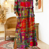 Lara - Maxi vestido étnico colorido