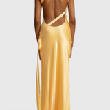Vestido Maxi Sofia con Tirantes Diagonales y Espalda Descubierta