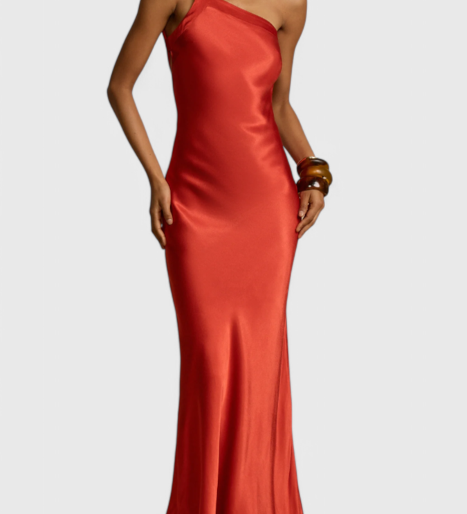 Vestido Maxi Sofia con Tirantes Diagonales y Espalda Descubierta