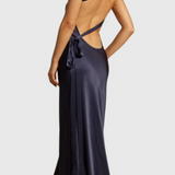 Vestido Maxi Sofia con Tirantes Diagonales y Espalda Descubierta
