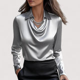 Charlotte – Elegante Blusa de Seda con Escote en V