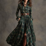 Elena - Camisa-vestido a cuadros