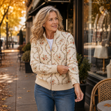 Vivienne | Cárdigan con cremallera y motivo floral