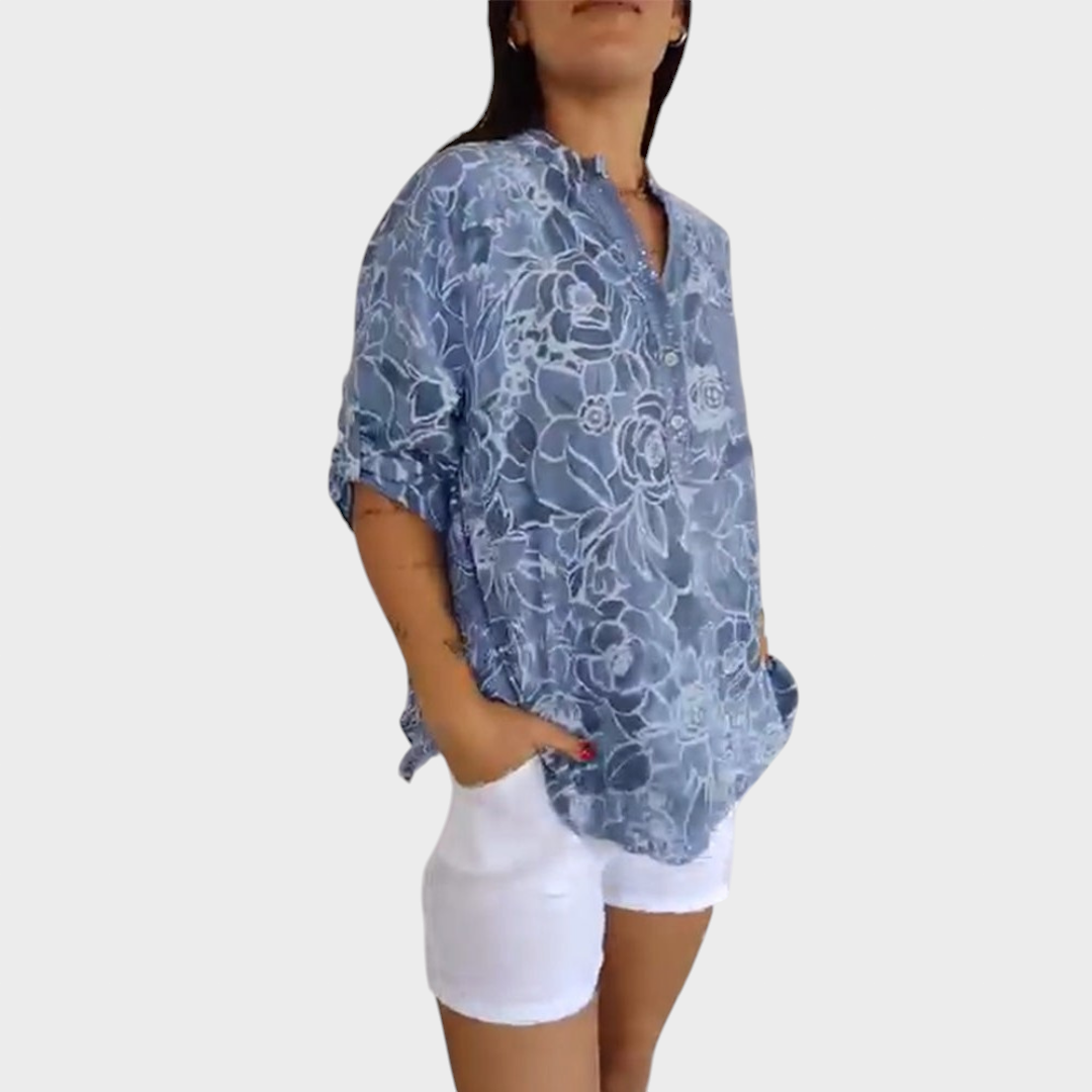 Bernarda - Blusa con motivo moderno