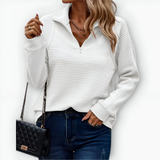 Nina - Camiseta elegante con media cremallera