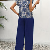 Amelia | Conjunto de dos piezas Paisley Elegante