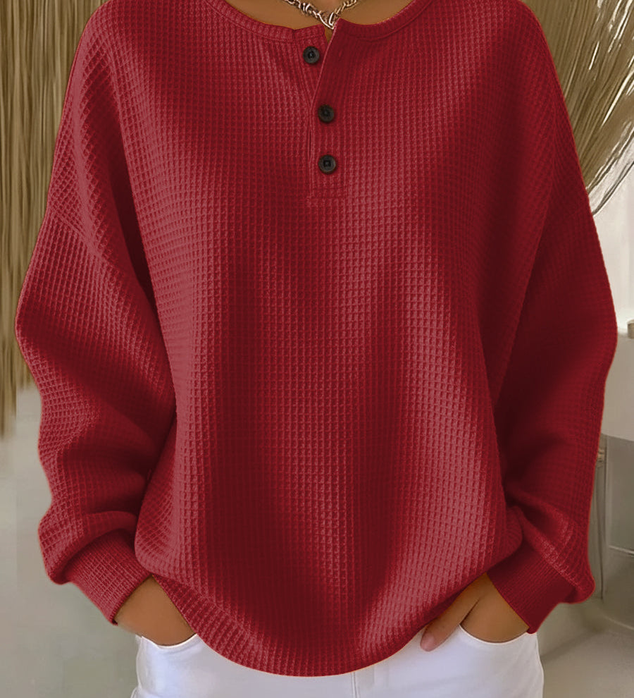 Milagros | Suéter Henley Texturizado