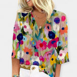 Tamara – Blusa floral romántica con corte ligero